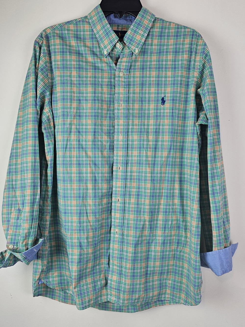 Ralph Lauren Blue & Green Plaid Button-Down Shirt